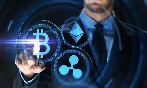 Blockchain technology concept Stock Photos