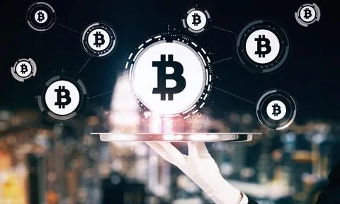 Blockchain technology concept 스톡 사진