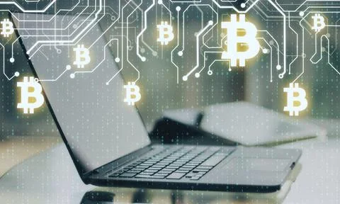 Blockchain technology concept Stock Photos