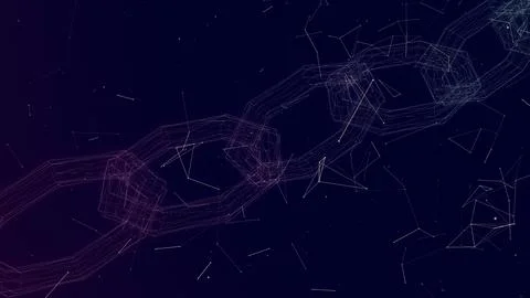 Blockchain technology concept plexus background Stock Illustration