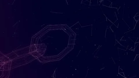 Blockchain technology concept plexus background Stock Illustration