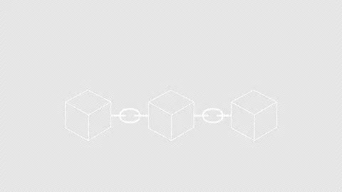 Blockchain technology with connected blocks decentralized digital ledger network Stock Footage 344586090