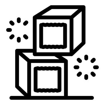 Blockchain technology connecting blocks with cryptocurrency mining process Stock Illustration