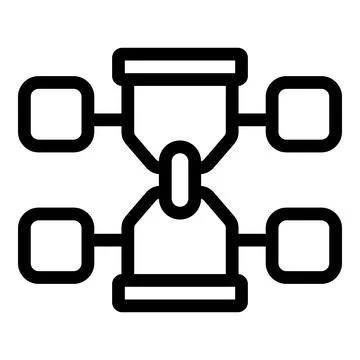 Blockchain technology connecting multiple devices securely and efficiently Stock Illustration