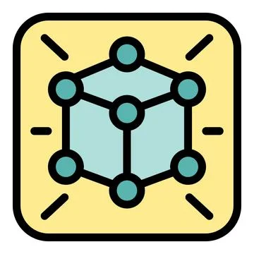 Blockchain technology connecting nodes in a secure network Illustrazione stock