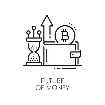 Blockchain technology, cryptocurrency fintech icon Stock Illustration