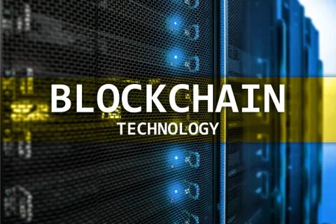 Blockchain technology, cryptocurrency mining. Stock Illustration