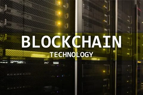 Blockchain technology, cryptocurrency mining. Stock Illustration
