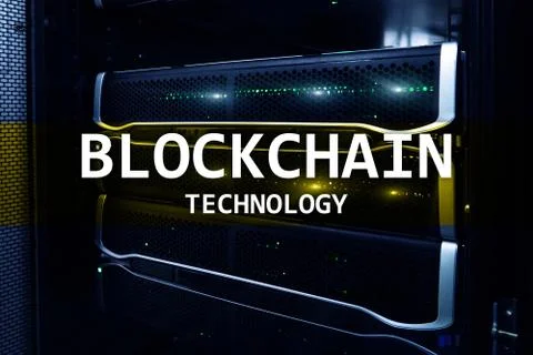 Blockchain technology, cryptocurrency mining. Stock Illustration