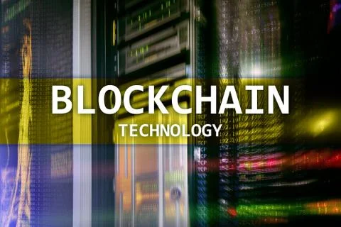 Blockchain technology, cryptocurrency mining. Stock Photos