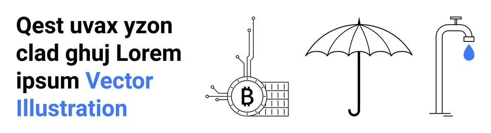 Blockchain Technology, Data Security, Finance, and Environmental Conservati.. Stock Illustration