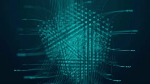 Blockchain technology decentralized DeFi secure digital network crypto bitcoin Video stock 157519540