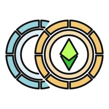 Blockchain technology displaying cryptocurrency coin and digital finance Stock-Illustration