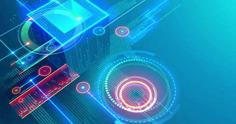 Blockchain technology. Fintech Digital abstract background Stock Footage 123064109