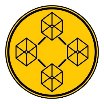 Blockchain technology icon. Stock Illustration