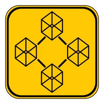 Blockchain technology icon. Illustrazione stock