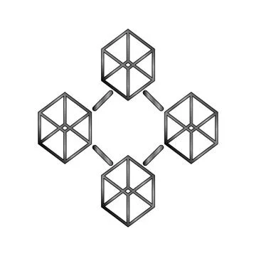 Blockchain technology icon. Stock Illustration