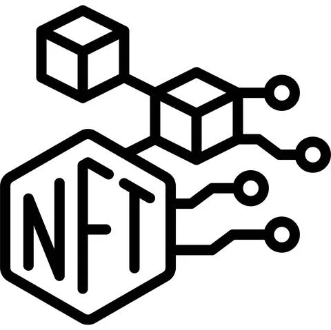 Blockchain technology icon, NFT related vector illustration Stock Illustration