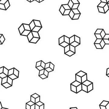 Blockchain technology icon seamless pattern background. Business concept vect Stock Illustration