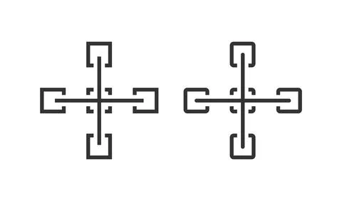 Blockchain technology icon. Structure blocks symbol. Sign cube vector. Stock Illustration