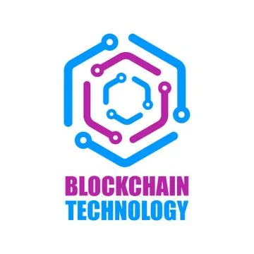 Blockchain technology icon. Vector smart contract block symbol. Decentralized Stock-Illustration
