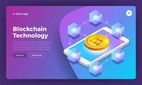 Blockchain technology Stock Illustration
