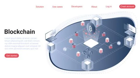 Blockchain technology Stock Illustration