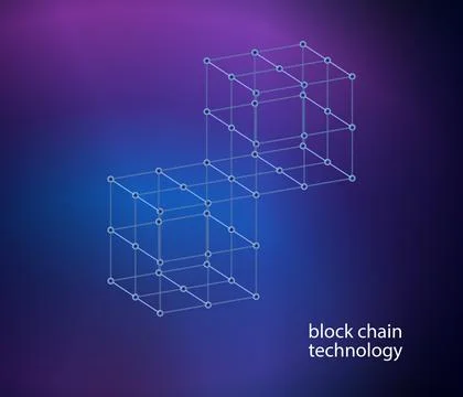 Blockchain technology, Stock Illustration