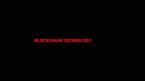 Blockchain Technology - Intro. Digital technology concept. Pop-up text screen Stock Footage 165505113