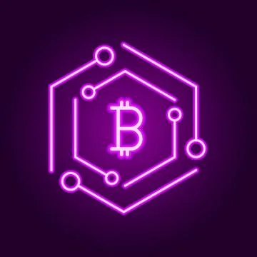 Blockchain technology modern icon. Vector block chain symbol or logo element イラスト素材