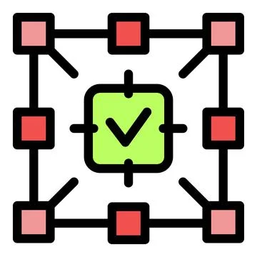 Blockchain technology securing and validating transactions, represented by in Illustrazione stock