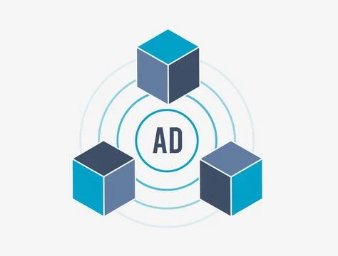 Blockchain technology transforms digital advertising with secure data sharing Stock Illustration