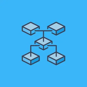 Blockchain technology vector crypto icon or logo element 库存插图