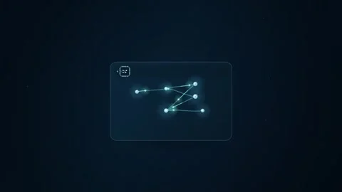 Blockchain Technology Verification Process on a Futuristic Digital Card Int.. 動画素材 347362179