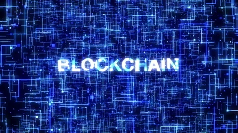 Blockchain title matrix space Stock Footage 64972940