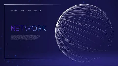Blockchain transfer satellite future communications vector background イラスト素材