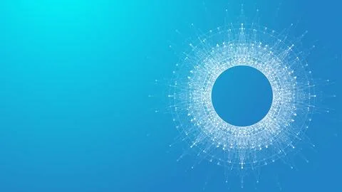 Blockchain transfer satellite future communications illustration. Abstract イラスト素材