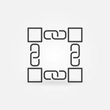 Blockchain vector concept icon or design element Stock Illustration