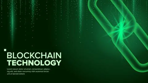 Blockchain Vector. Digital Code Chain. P2P. Development Software Platform Stock Illustration