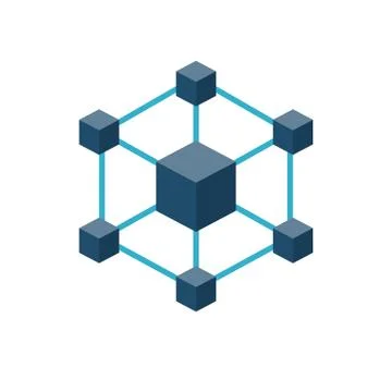 Blockchain Vector Icon Stock Illustration