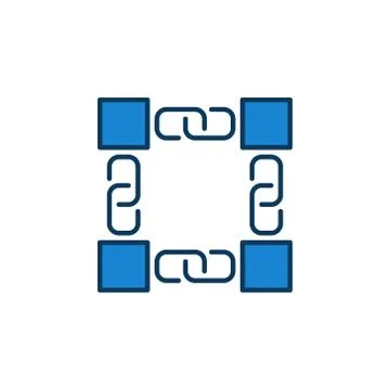 Blockchain vector icon or design element Stock Illustration