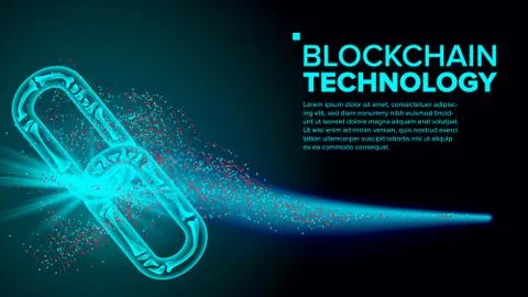 Blockchain Vector. Link Web Chain Internet. Development Software Platform 스톡 일러스트