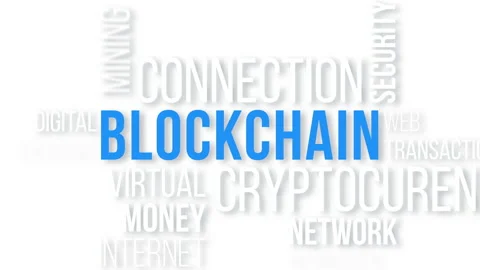 Blockchain word cloud concept. Stock Footage 173000162