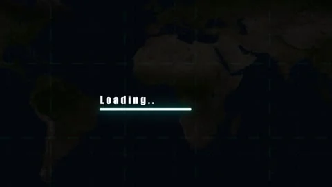 'Blocked access' Animation: Loading Bar, Globe, Programming Background Stock Footage 282577371