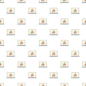 Blocked access security warning on laptop screen pattern 스톡 일러스트