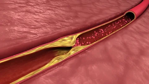 Blocked artery with stent 库存影片 83043758