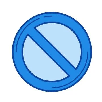Blocked data line icon. Stock Illustration