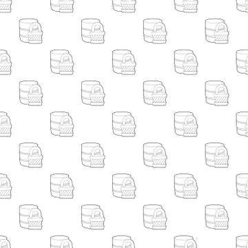 Blocked database icon, outline style Stock Illustration