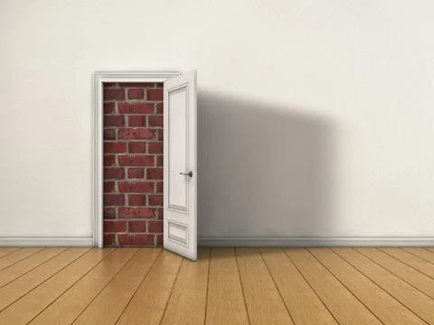 Blocked door Stock Illustration