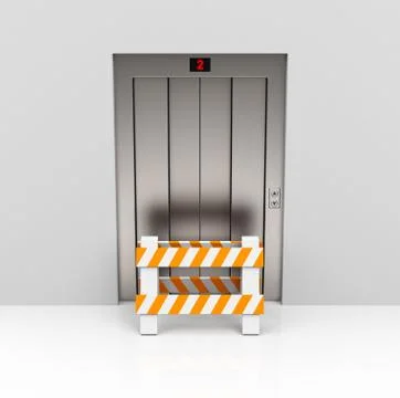 The blocked elevator Stock Illustration